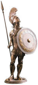 Бронзовая статуэтка " Спартанский воин "